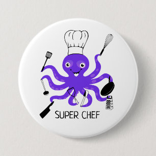Super Chef Purple Octopus with Kitchen Gadgets Button