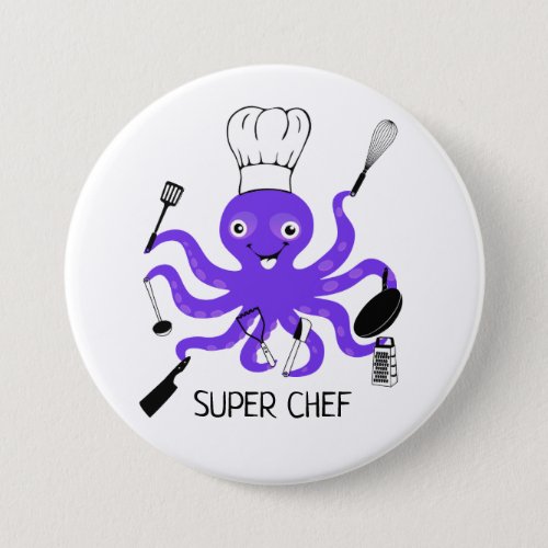 Super Chef Purple Octopus with Kitchen Gadgets Button