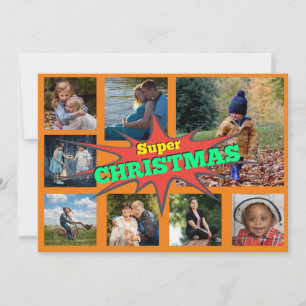 Super Christmas Comic Family Collage Holiday Card