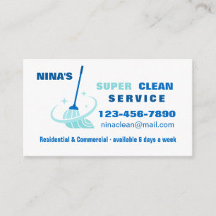 Super Clean Cleaning Services Business Card