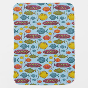 Super Colorful Fish Baby Blanket