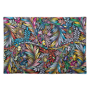 Super Colorful Floral Pattern Cloth Placemat