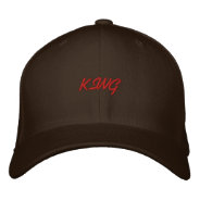 Super Comfortable Basic Flexfit Wool King Text Embroidered Baseball Cap at Zazzle
