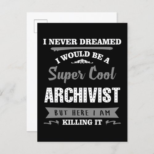 Super Cool Archivist Postcard