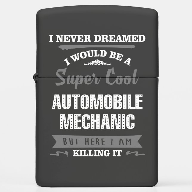 Super Cool Automobile Mechanic Zippo Lighter (Front)