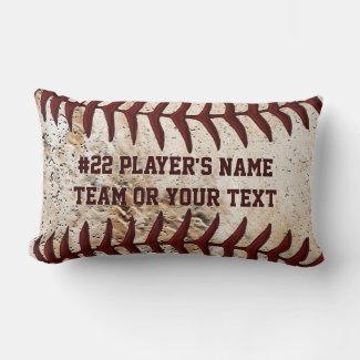 Super Cool Baseball Team Pillows with YOUR TEXT