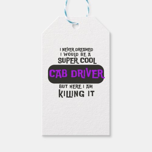Super Cool Cab Driver Gift Tags