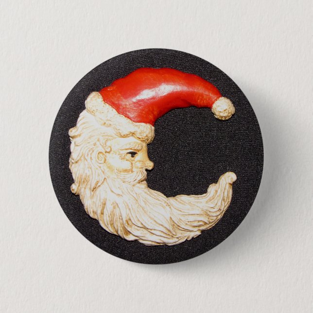 Super Cool Classic Round Santa Claus Button (Front)
