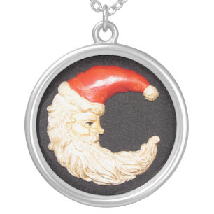 Super Cool Classic Round Santa Claus Necklace