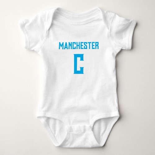Super cool fan design for all ManC Fans Baby Bodysuit