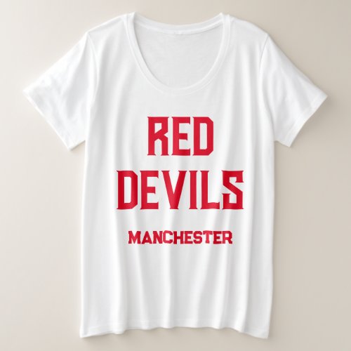 Super cool fan design for all ManU fans Plus Size T_Shirt