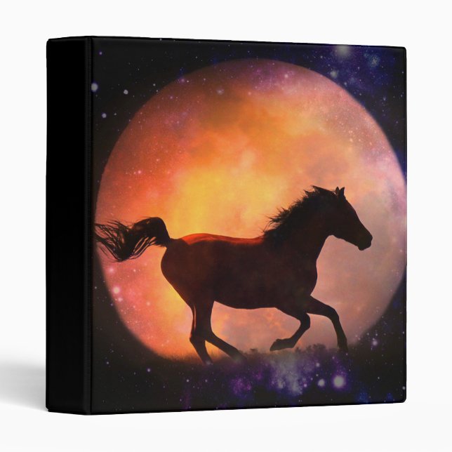 Super Cool Fantasy Horse 3 Ring Binder (Front/Spine)