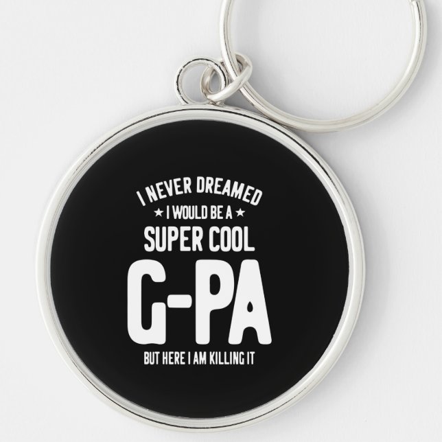 Super Cool G-Pa | Grandfather Gift Keychain (Front)