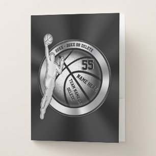 Super Cool Guys, Basketball Folders, Personalized Pocket Folder