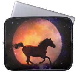 Super Cool Horse and Moon Laptop Sleeve