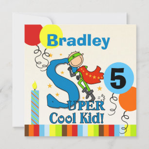 Super Cool Kid Customized Birthday Invites