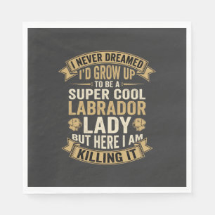Super Cool Labrador Lady Dog Lover Napkins