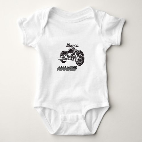 super cool motorcycle t_shirt baby bodysuit
