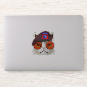 “Super Cool Paratrooper Cat” Sticker