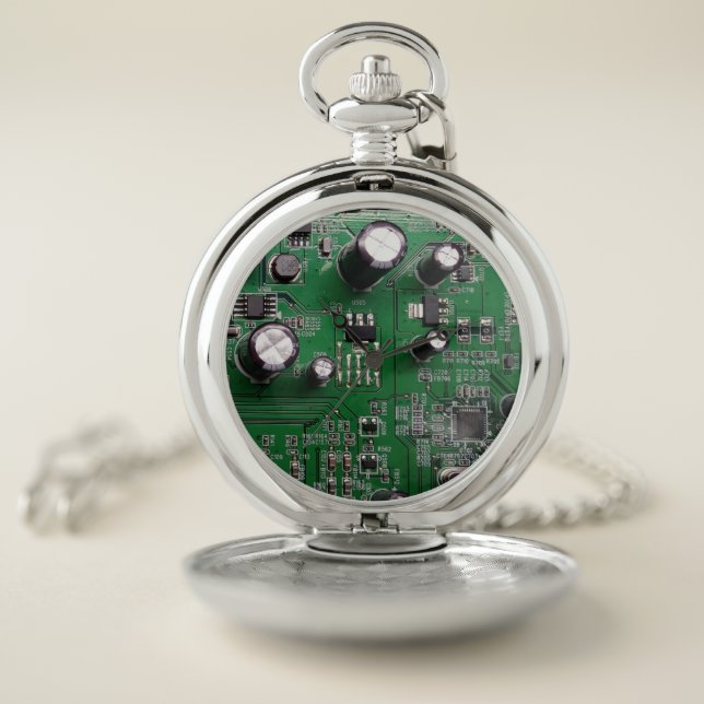 Super Cool PCB View Pocket Watch (Inside)