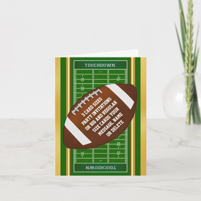 Super Cool Personalized Football Party Invitations (Front)