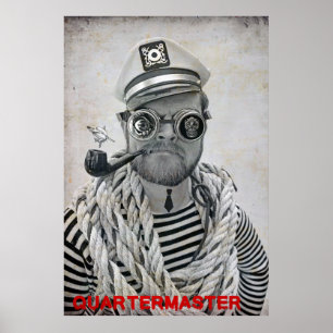 Super Cool Pirate Quartermaster Poster! Poster
