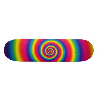 Super Cool Rainbow Swirl Skateboard