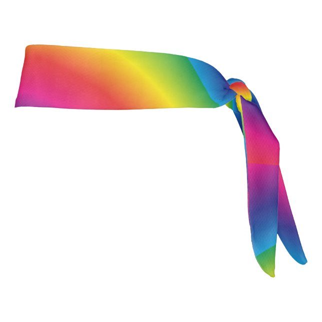 Super Cool Rainbow Swirl Tie Headband (Rotate 90)