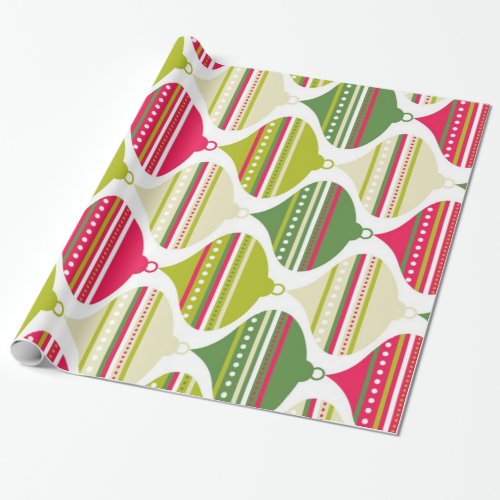 Super Cool Retro Mod Abstract Ornaments Wrapping Paper