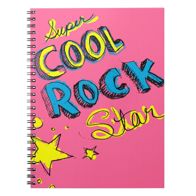Super Cool Rock Star Notebook (Front)