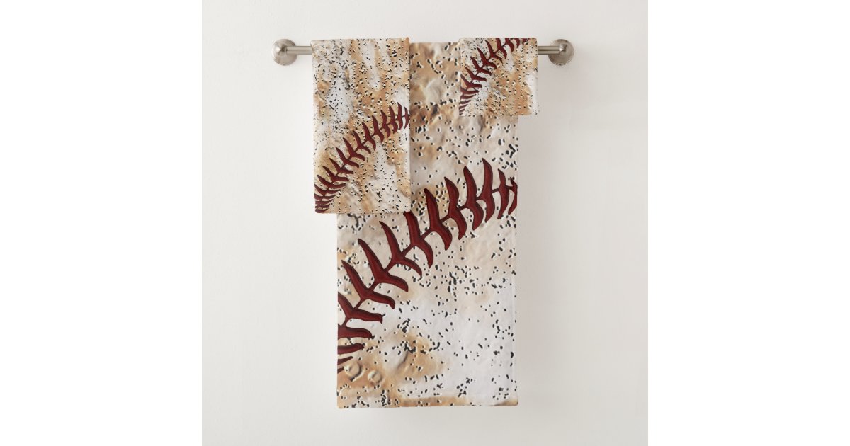 Super Cool Rustic Baseball Towel Set Zazzle Com