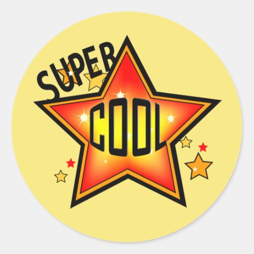 Super Cool Shinning Star Award Sticker