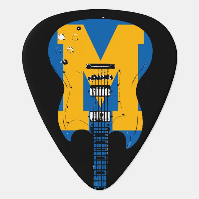 super cool & stylish rock music guitar pick (Front)