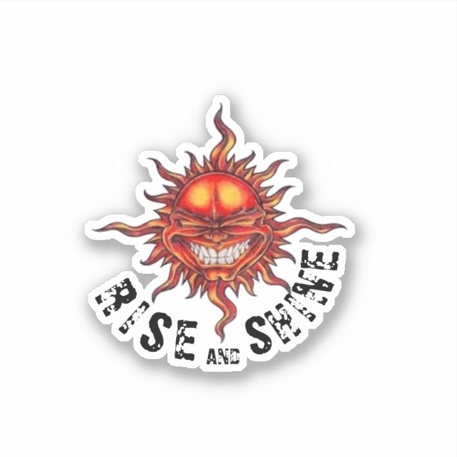 Super cool sun smile sticker (Front)