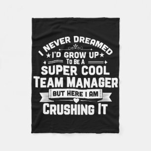 Super Cool Team Manager Funny Bysebyll Soccer Gift Fleece Blanket