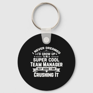 Super Cool Team Manager Funny Bysebyll Soccer Gift Keychain