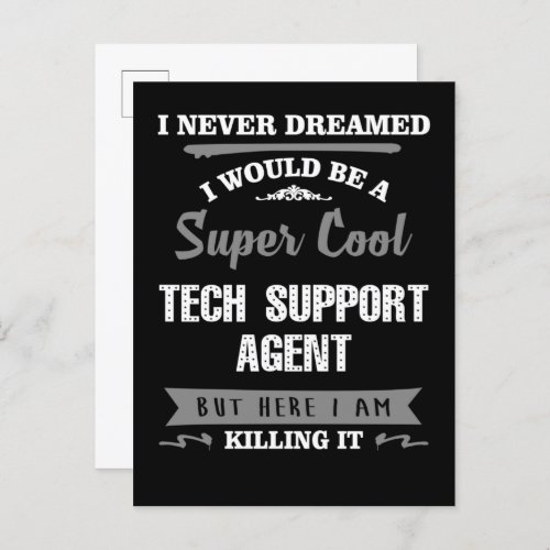 Super Cool Tech Support Agent Postcard