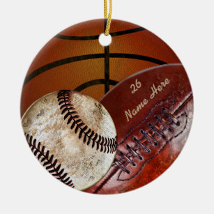 Super Cool Vintage Personalized Sports Ornaments