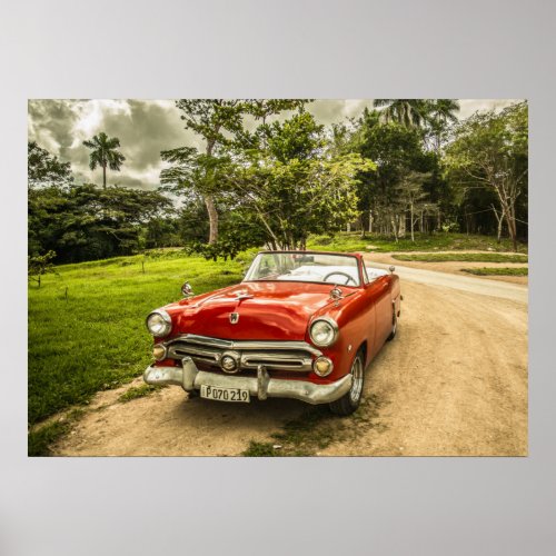 Super Cool Vintage Thunderbird Automobile Poster