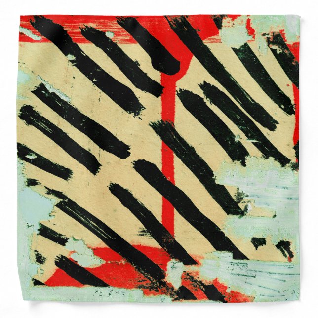 Super Cool Worn Wall Paper Paint Bandana (Front)