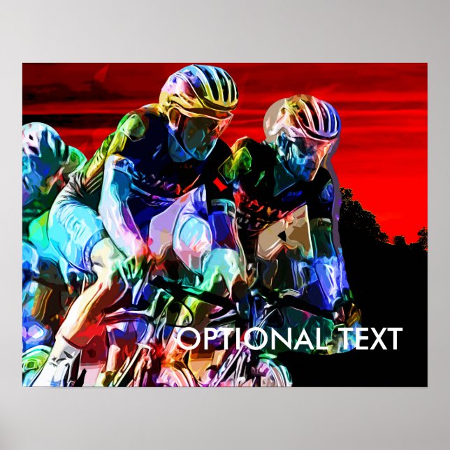 Super Crayon Colored Bicycle Race Poster (Front)