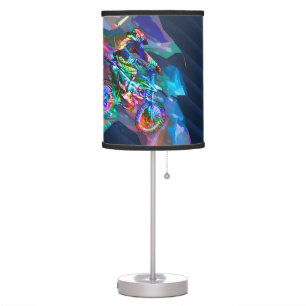 Super Crayon Colored Dirt Bike Downhill Table Lamp