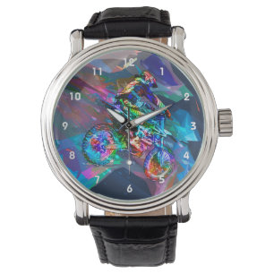 Super Crayon Colored Dirt Bike Downhill Watch