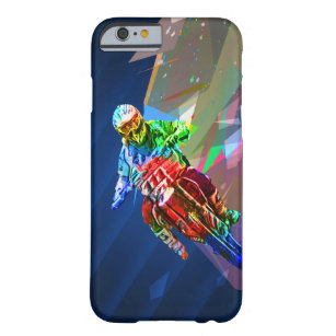 Super Crayon Colored Dirt Bike Leaning Into Curve Barely There iPhone 6 Case