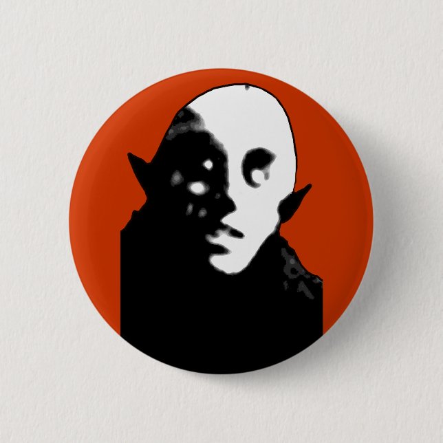 Super Creepy Nosferatu Face T-shirts, Mugs Pinback Button (Front)