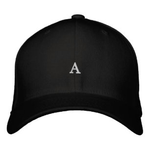 Super Custom "A" Monogram Cool Times Roman Font Embroidered Baseball Cap