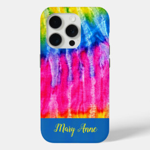 SUPER CUTE AND COLORFUL ABSTRACT DESIGN TIE-DYE iPhone 15 PRO CASE