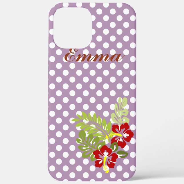 Super Cute and Girly Polka Dot Pattern Monogram Case-Mate iPhone Case (Back)