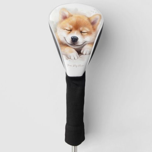 Super cute angel sleeping puppy Shiba Inu Dog 001  Golf Head Cover