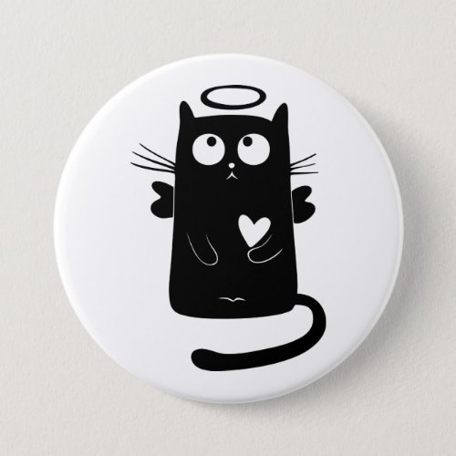 Super cute angelic Black CAT  Pin